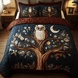 Mystical Watcher 3-Piece Quilted Bedding Set NCU0VH1463