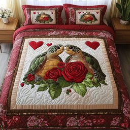 Timeless Love 3-Piece Quilted Bedding Set NCU0NT2649