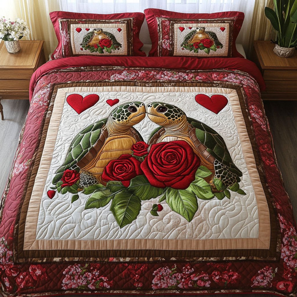 Timeless Love 3-Piece Quilted Bedding Set NCU0NT2649
