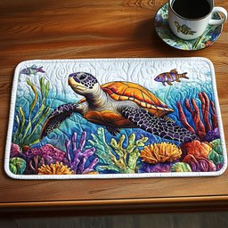 Deep Blue Spirit Quilted Placemat NCU0NT2575