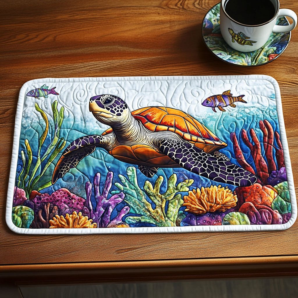 Deep Blue Spirit Quilted Placemat NCU0NT2575