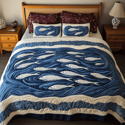 Coral Reef 3-Piece Quilted Bedding Set NCU0VH1587