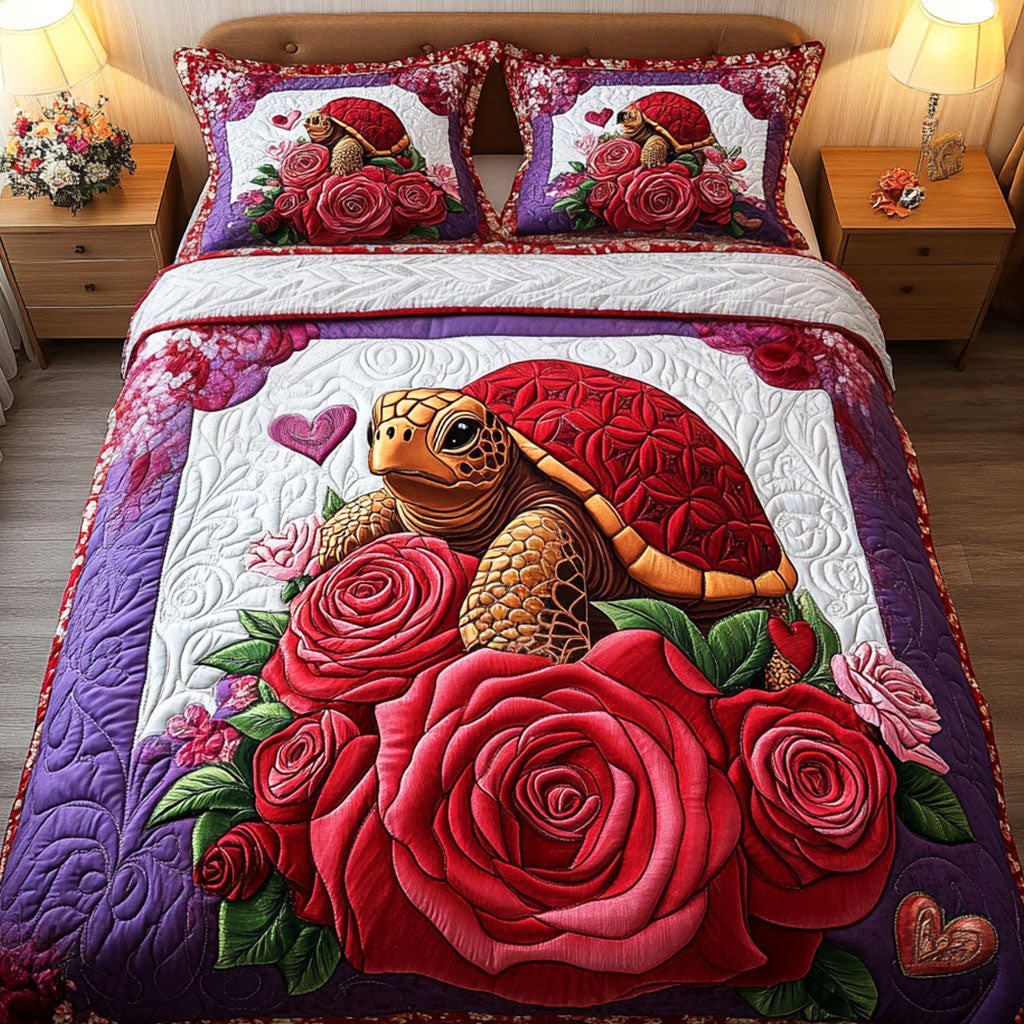 Slow and Steady 3-Piece Quilted Bedding Set NCU0NT2648