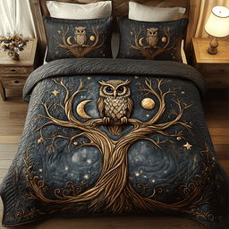 Nocturnal Grace 3-Piece Quilted Bedding Set NCU0VH1461