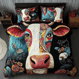 Funky Farmyard 3-Piece Quilted Bedding Set NCU0TL2383