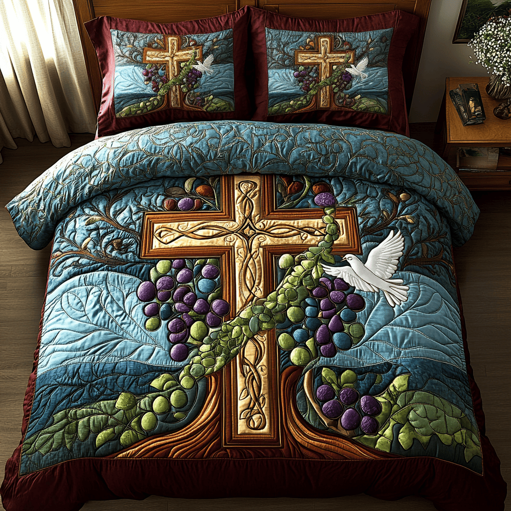 Spirit Anchor 3-Piece Quilted Bedding Set NCU0DK3250