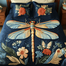 Petal Soar 3-Piece Quilted Bedding Set NCU0VH1483
