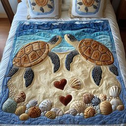 Turtle Dove Duo 3-Piece Quilted Bedding Set NCU0PT2893