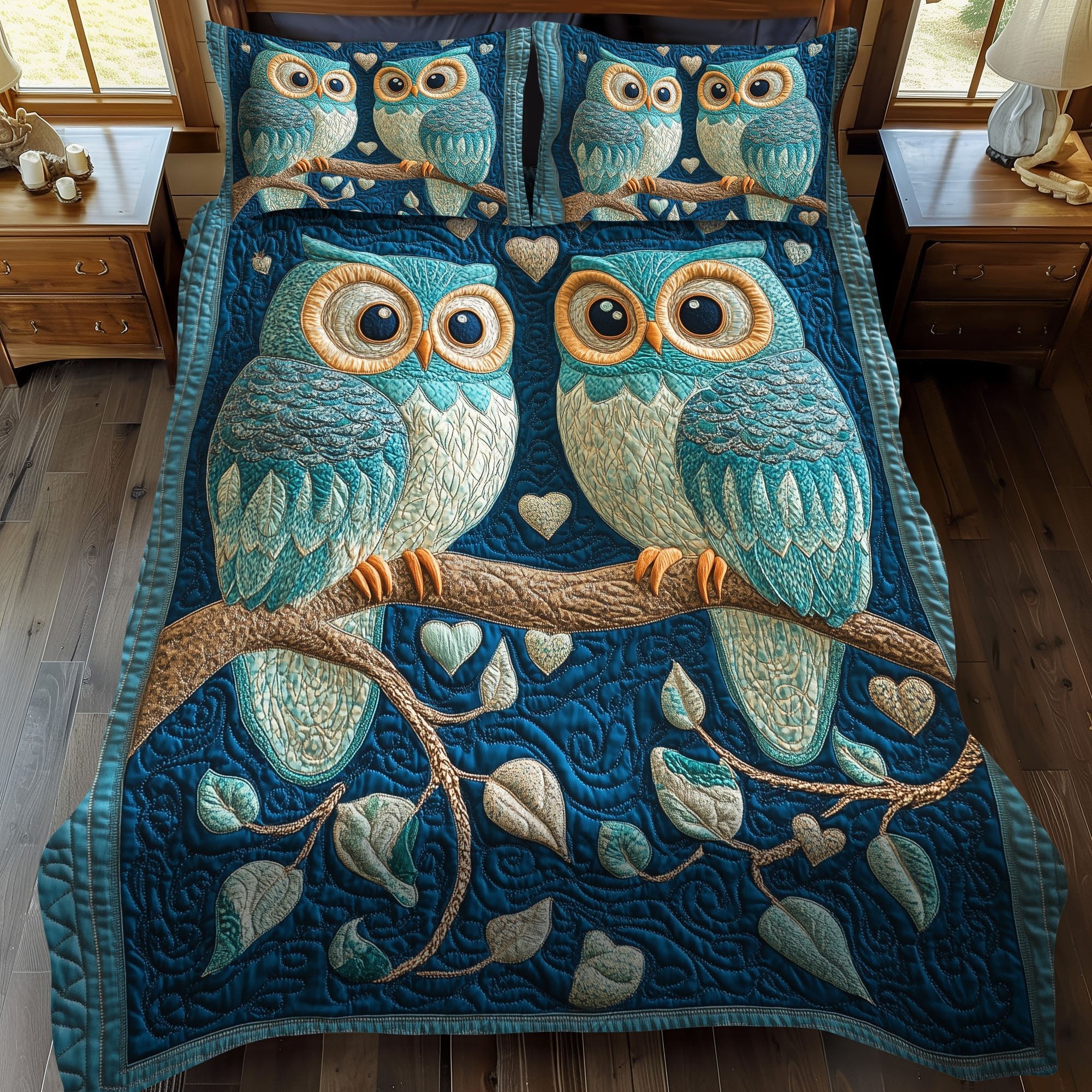 Owl Love You Forever 3-Piece Quilted Bedding Set NCU0PT2875