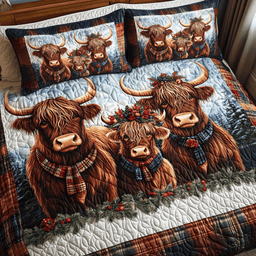 Majestic Moo 3-Piece Quilted Bedding Set NCU0TL2372
