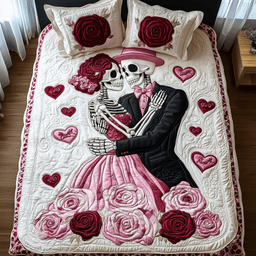 Til Death Do Us Part Quilted Bedding Set NCU0DV2351
