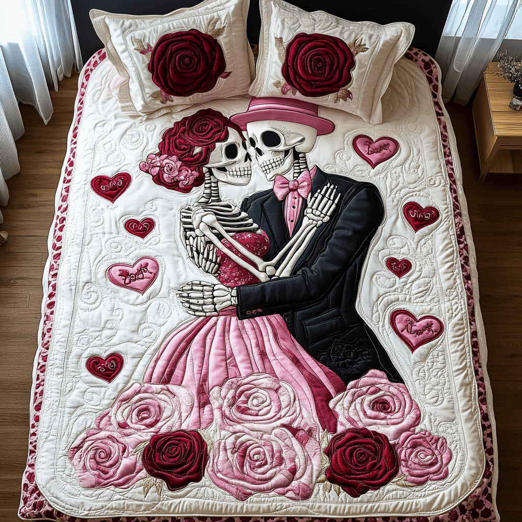 Til Death Do Us Part Quilted Bedding Set NCU0DV2351