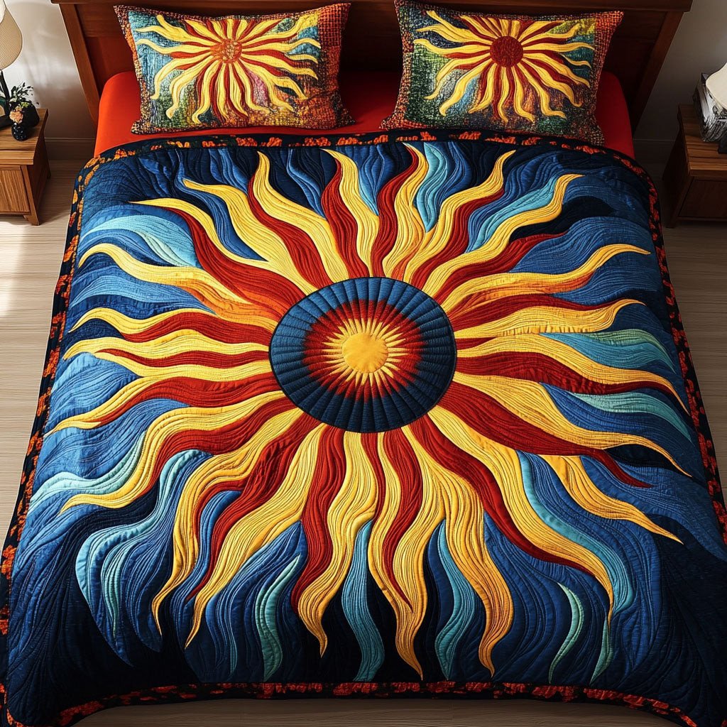 Bright Horizons 3-Piece Quilted Bedding Set NCU0NT2535
