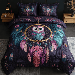 Echoes of the Night 3-Piece Quilted Bedding Set NCU0DK3294