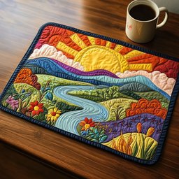 Golden Meadows Quilted Placemat NCU0NT3437