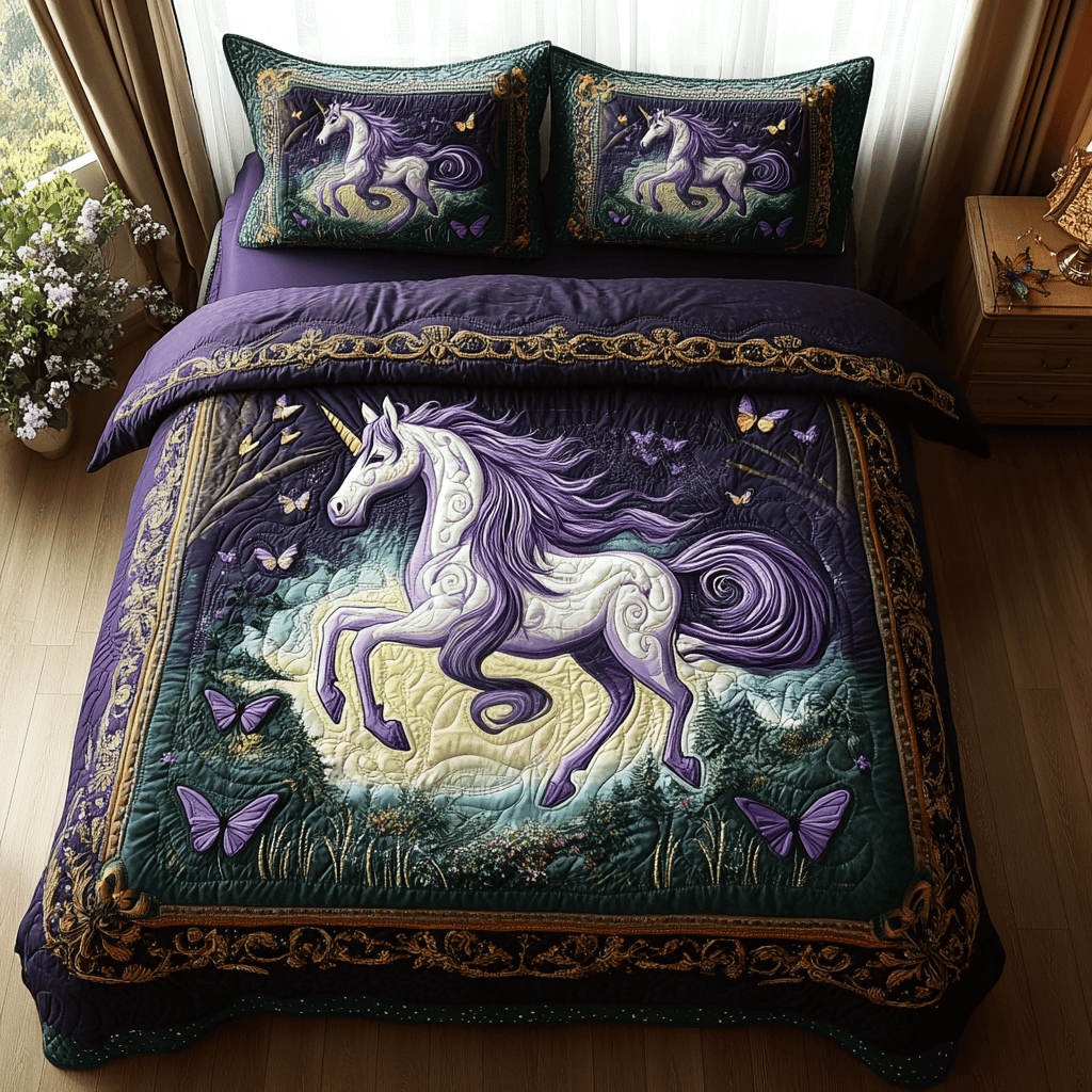 Celestial Horn Quilted Bedding Set NCU0DV2282