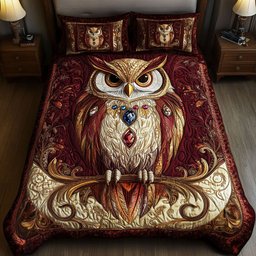 Moonlight Eyes 3-Piece Quilted Bedding Set NCU0NT2543