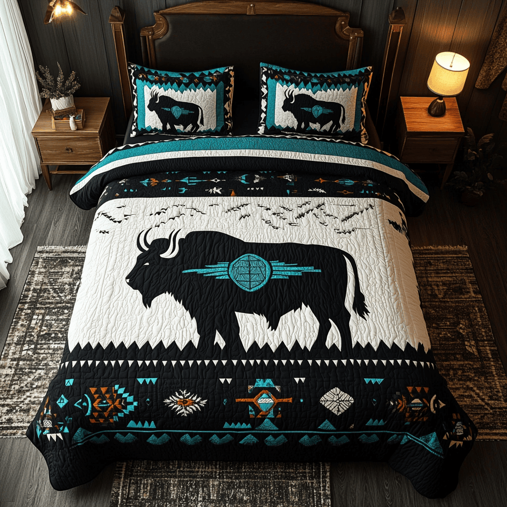 Buffalo Horizon 3-Piece Quilted Bedding Set NCU0DK3218