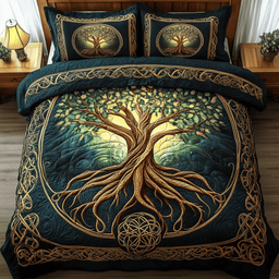 Timeless Growth 3-Piece Quilted Bedding Set NCU0VL873