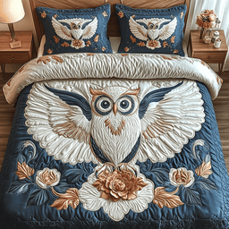 Twilight Bloom 3-Piece Quilted Bedding Set NCU0VH1470