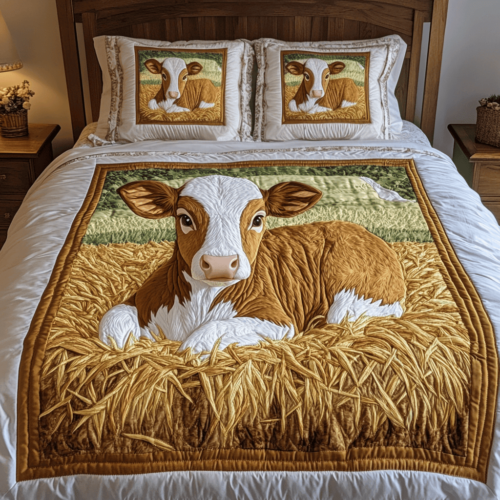 Prairie Starlight 3-Piece Quilted Bedding Set NCU0VH1495