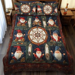 Dreamcatcher Gnome 3-Piece Quilted Bedding Set NCU0PT2852