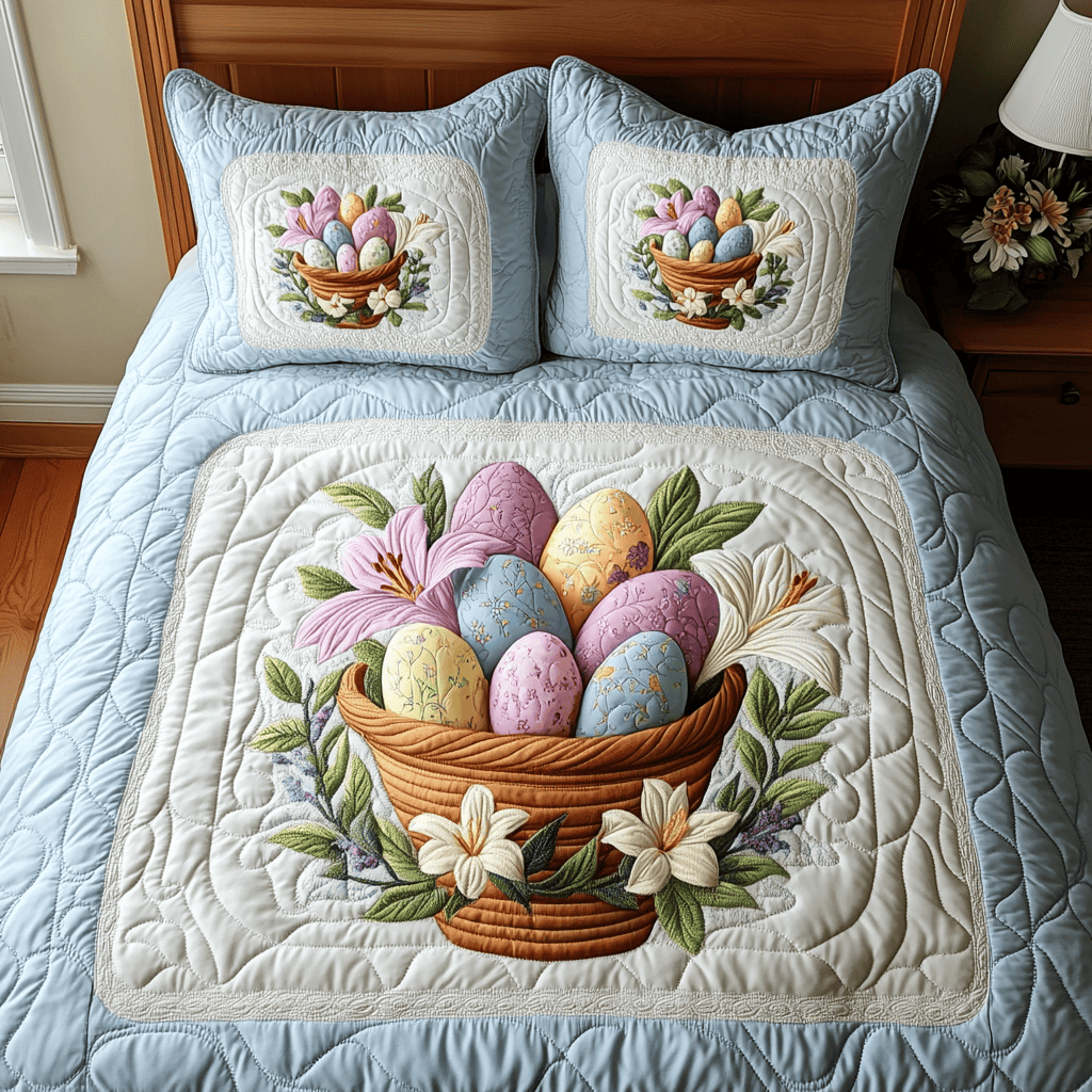 Egg Hunt Joy Quilted Bedding Set NCU0DV2393