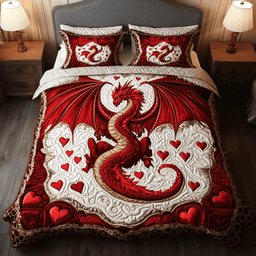 Heartfire Wings 3-Piece Quilted Bedding Set NCU0VH1395