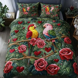 Eternal Flock 3-Piece Quilted Bedding Set NCU0PT2905