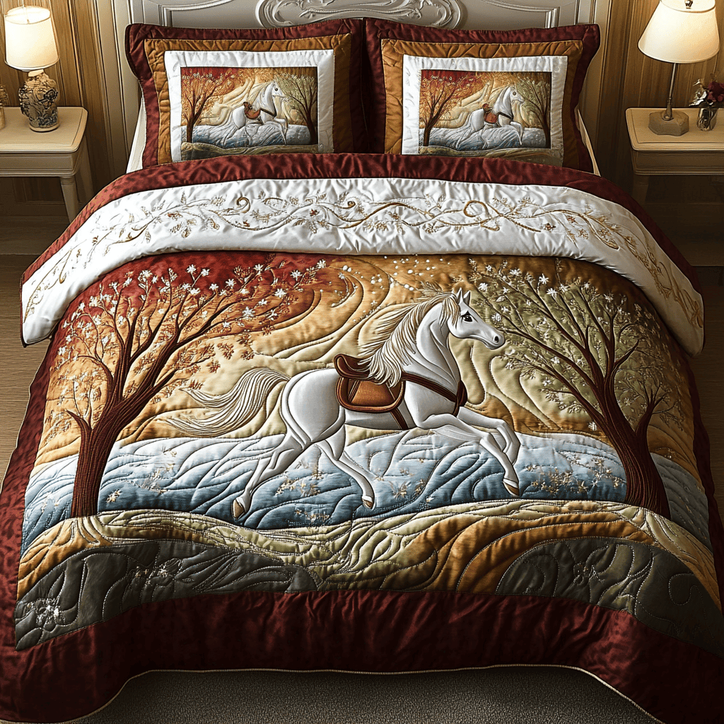 Dusk Run 3-Piece Quilted Bedding Set NCU0VH1440