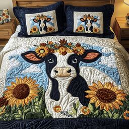 Harvest Herd 3-Piece Quilted Bedding Set NCU0VH1493
