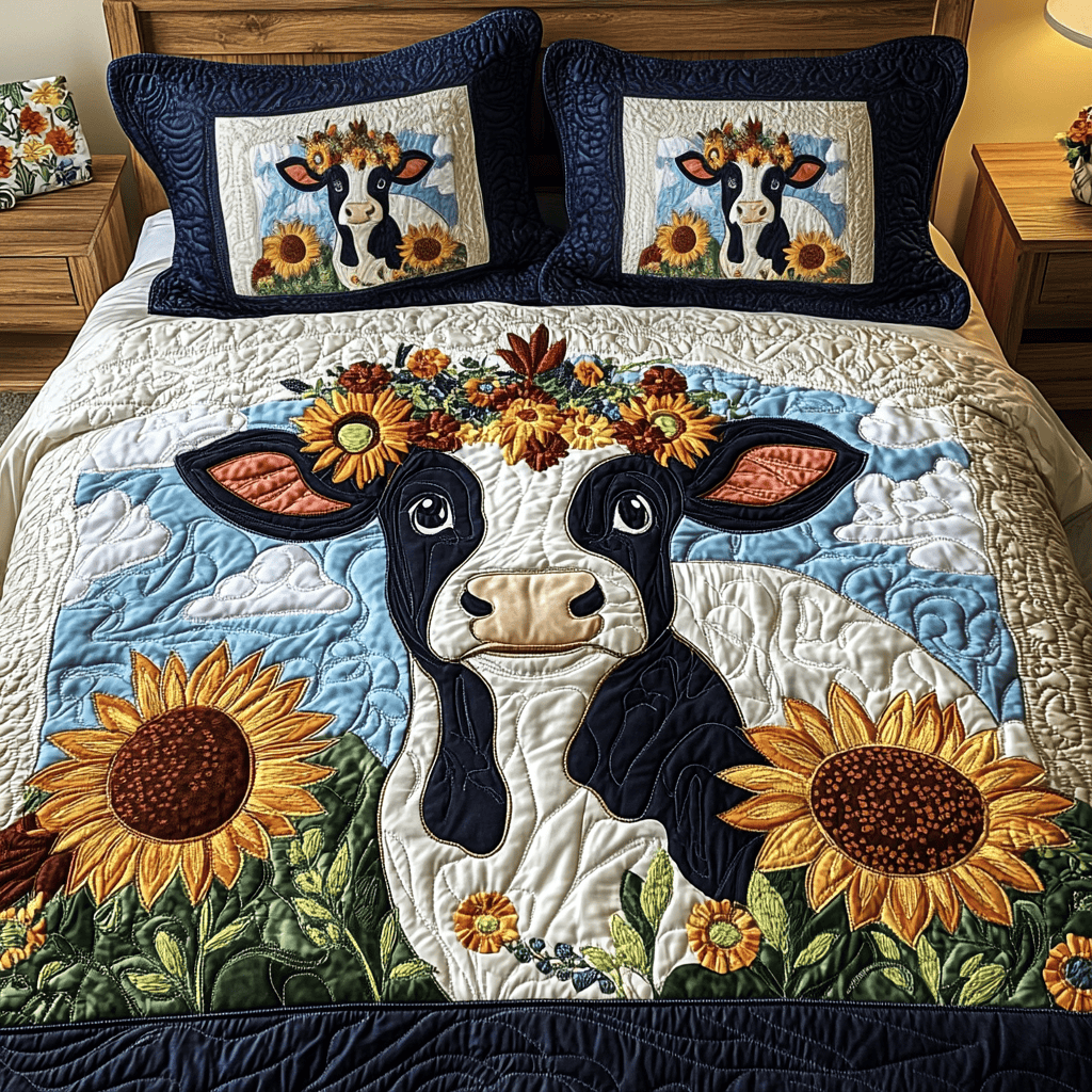 Harvest Herd 3-Piece Quilted Bedding Set NCU0VH1493