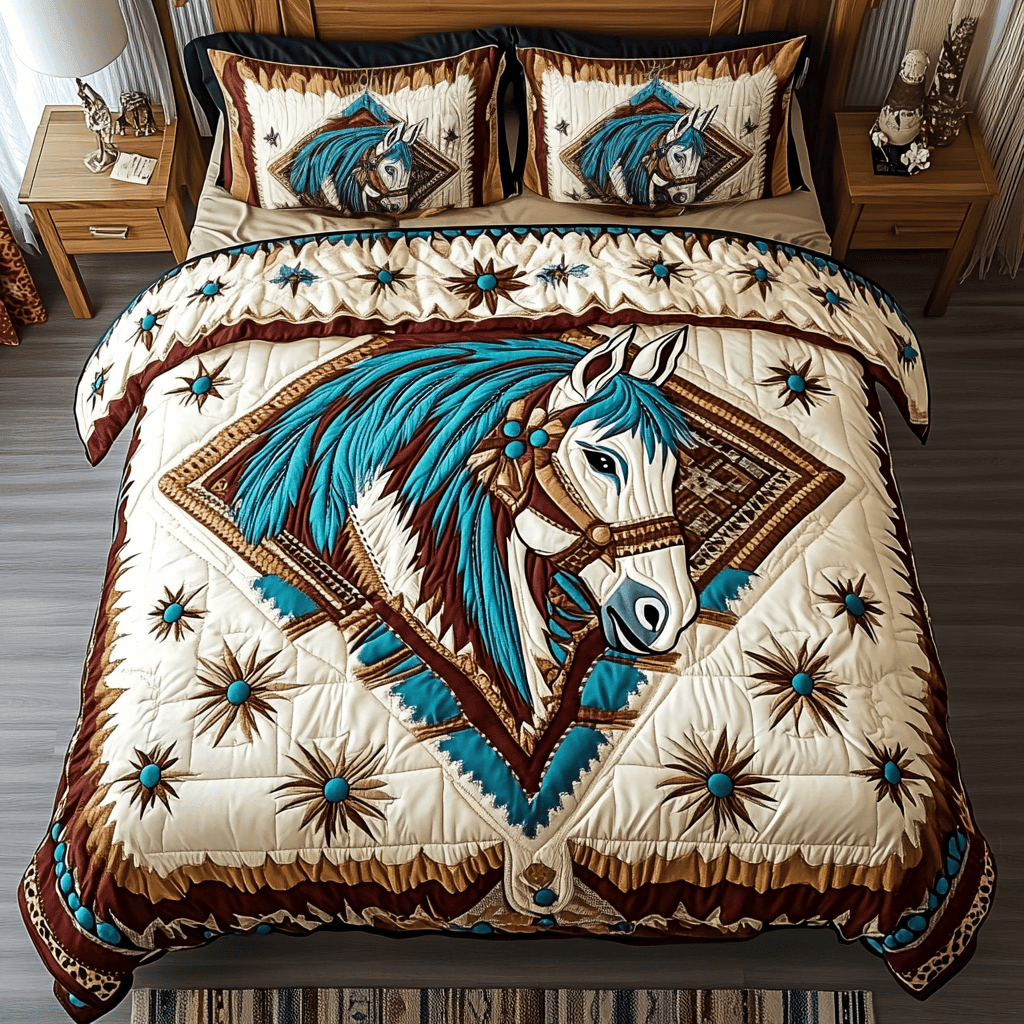 Echoes of Freedom 3-Piece Quilted Bedding Set NCU0DK3233