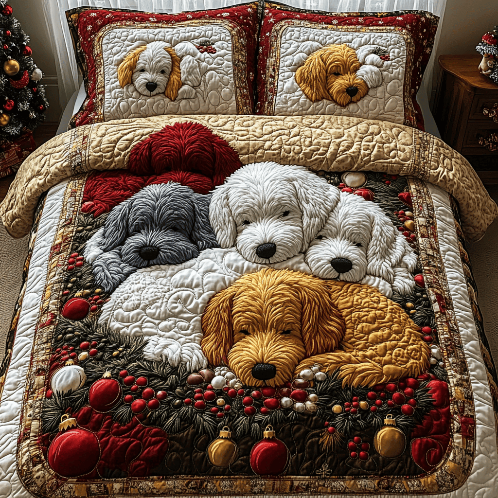 Dreaming Under the Tree Quilted Bedding Set NCU0DV2301