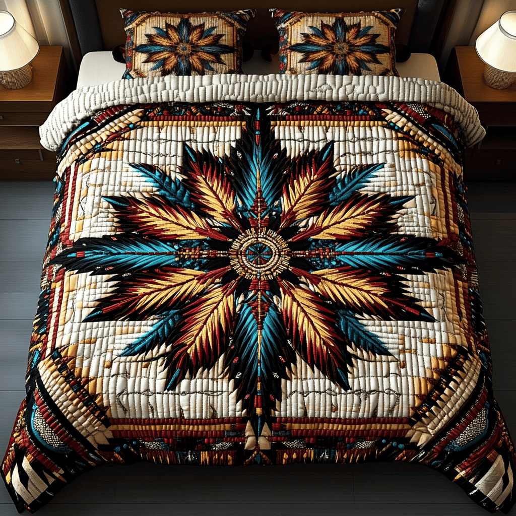 Hearts Harmony 3-Piece Quilted Bedding Set NCU0VH1581