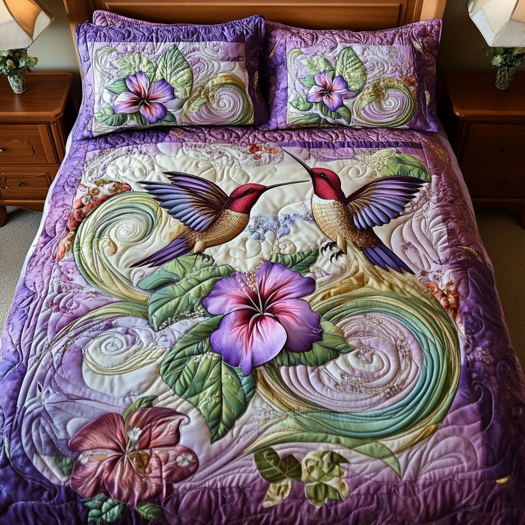 Winged Harmony 3-Piece Quilted Bedding Set NCU0NT2745