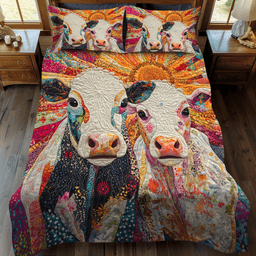 Radiant Moo 3-Piece Quilted Bedding Set NCU0VH1486