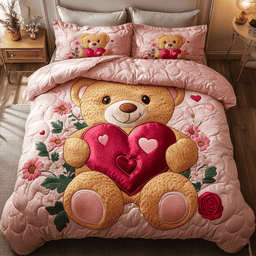 Cuddle Bear Bliss 3-Piece Quilted Bedding Set NCU0DK3191