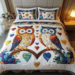 Owlways Yours 3-Piece Quilted Bedding Set NCU0PT2876