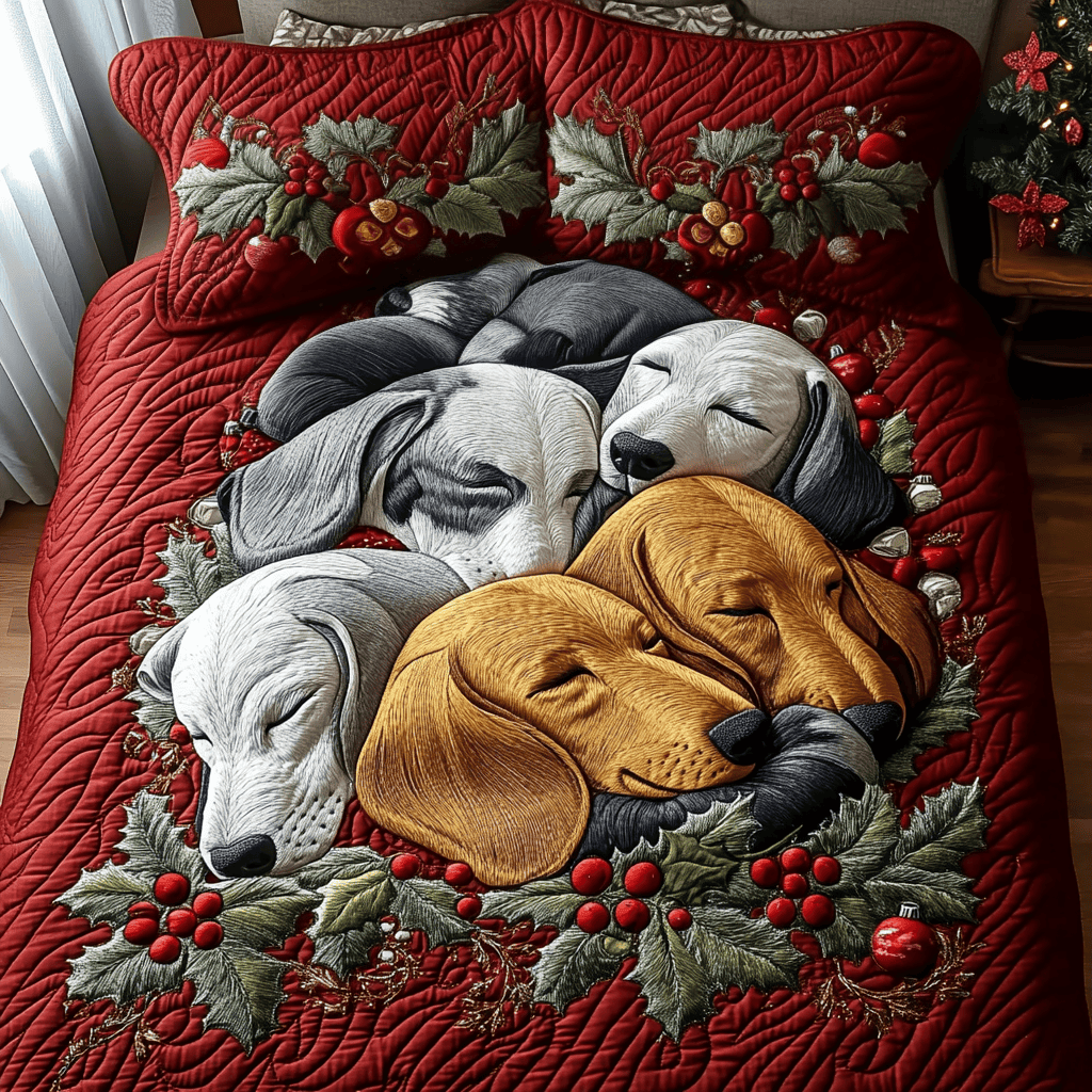 Christmas Cuddles Quilted Bedding Set NCU0DV2303