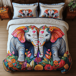 Tusks of Affection 3-Piece Quilted Bedding Set NCU0DK3155