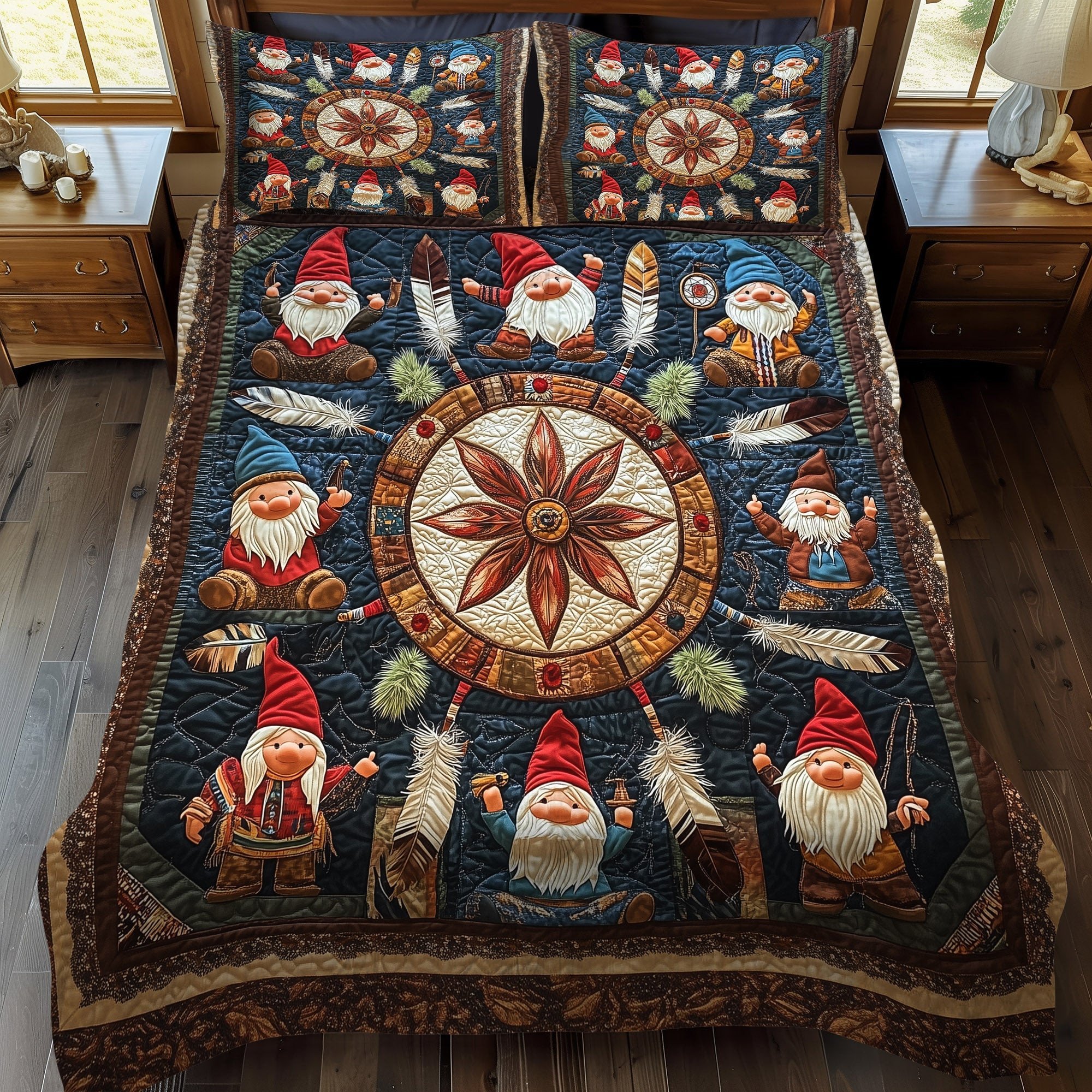 Whispering Winds 3-Piece Quilted Bedding Set NCU0PT2858