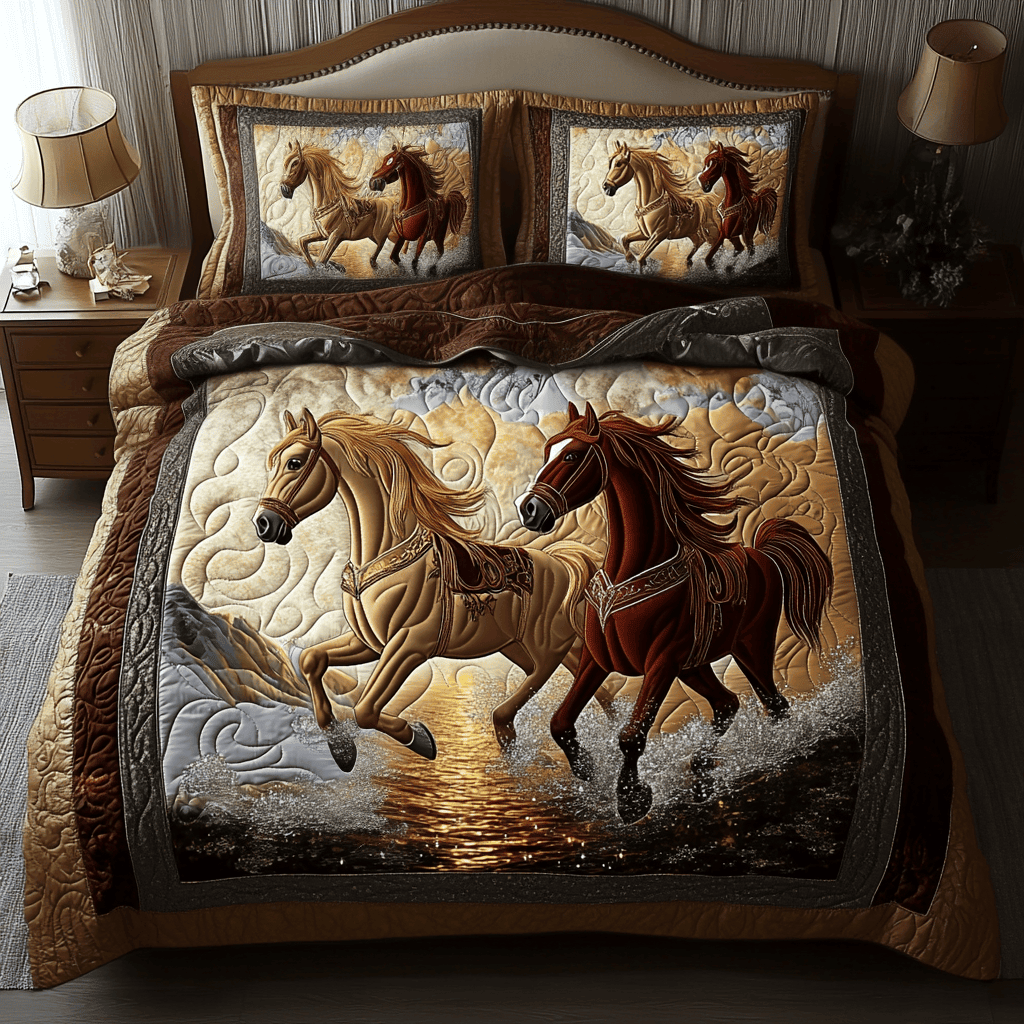 River Blaze 3-Piece Quilted Bedding Set NCU0VH1445