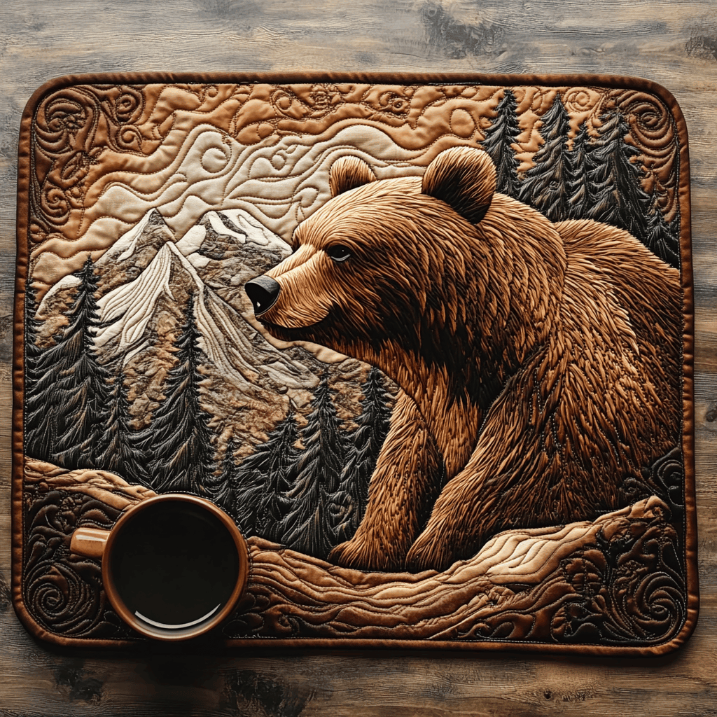 Bear Charm Quilted Place Mat NCU0DV2896