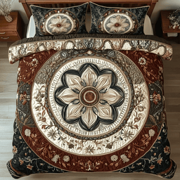 Mandala Elegance 3-Piece Quilted Bedding Set NCU0VL856