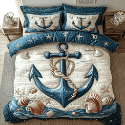 Sandy Serenity 3-Piece Quilted Bedding Set NCU0VL891