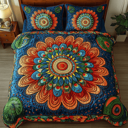 Twilight Mandala 3-Piece Quilted Bedding Set NCU0VL863
