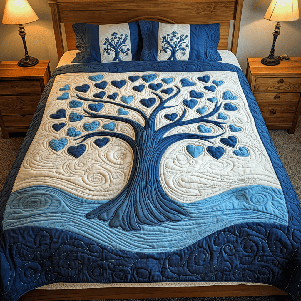 Eden Hearts 3-Piece Quilted Bedding Set NCU0VH1376