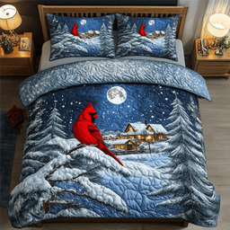 Ruby Wings 3-Piece Quilted Bedding Set NCU0DK3079