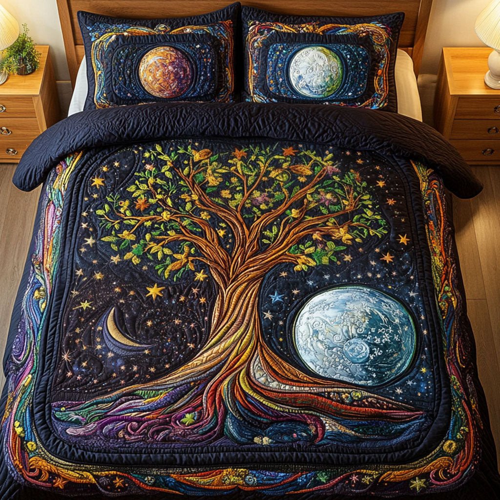 Life Canopy 3-Piece Quilted Bedding Set NCU0NT2672